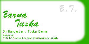 barna tuska business card
